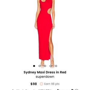 REVOLVE Vibrant Red Cutout Maxi Dress